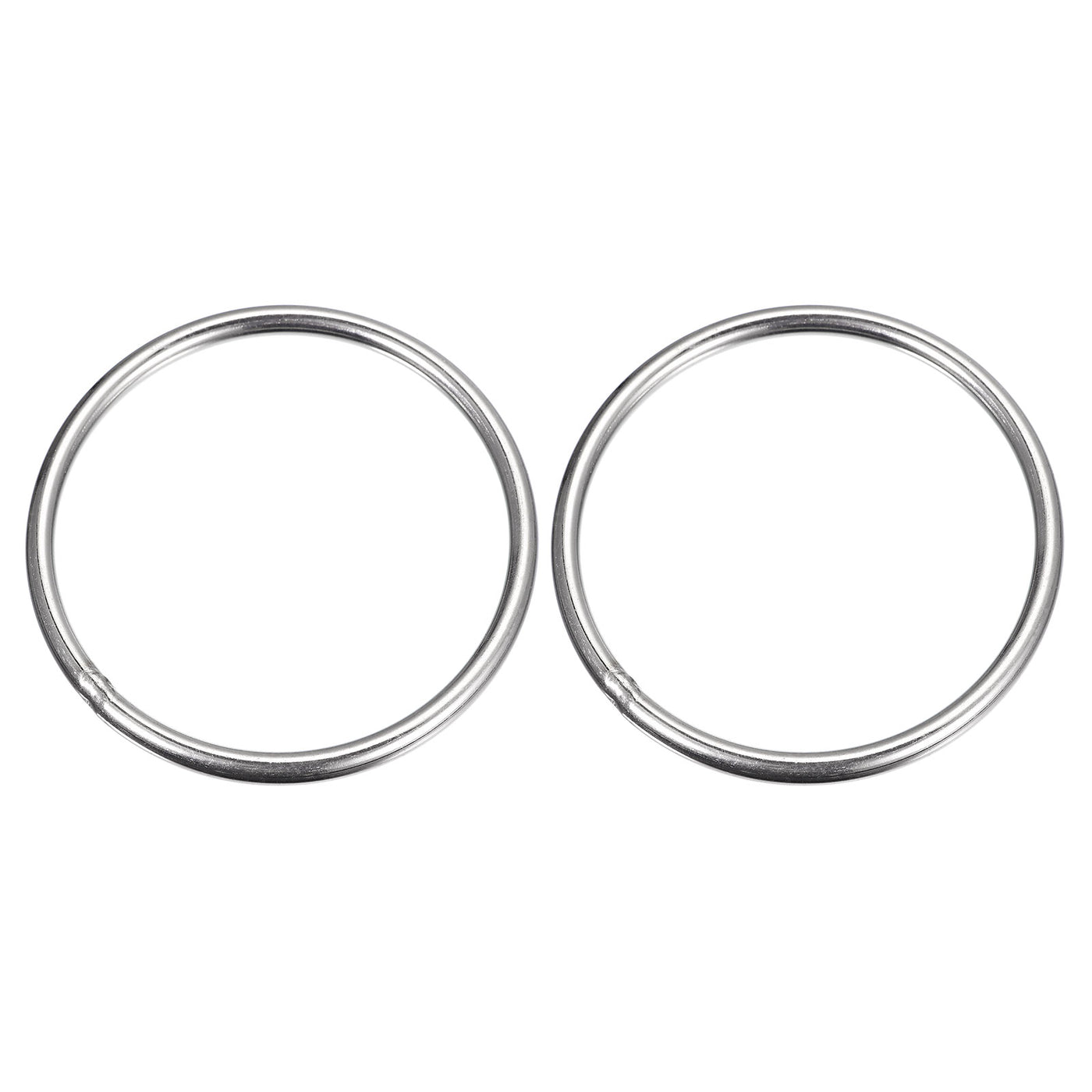 uxcell Uxcell 304 Stainless Steel O Rings, Multi-Purpose Metal Welded O-rings Round Rings