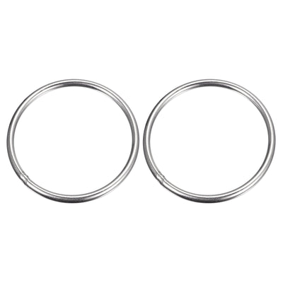 Harfington Uxcell 304 Stainless Steel O Rings, Multi-Purpose Metal Welded O-rings Round Rings