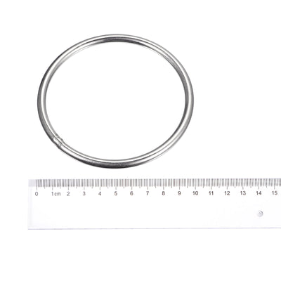 Harfington Uxcell 304 Stainless Steel O Rings, Multi-Purpose Metal Welded O-rings Round Rings