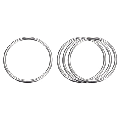 Harfington Uxcell 304 Stainless Steel O Rings, Multi-Purpose Metal Welded O-rings Round Rings