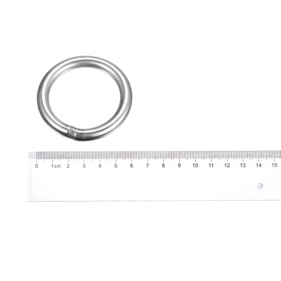 Harfington Uxcell 304 Stainless Steel O Rings, Multi-Purpose Metal Welded O-rings Round Rings