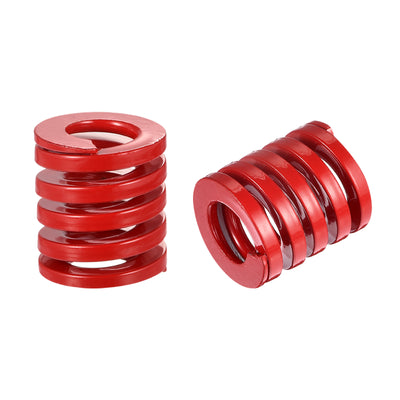 uxcell Uxcell Die Spring, 2pcs 25mm OD 30mm Long Spiral Stamping Medium Load Compression, Red