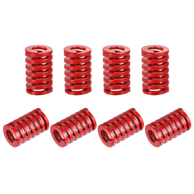 uxcell Uxcell Die Spring, 8pcs 25mm OD 40mm Long Spiral Stamping Medium Load Compression, Red