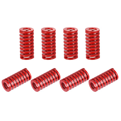 uxcell Uxcell Die Spring, 8pcs 25mm OD 50mm Long Spiral Stamping Medium Load Compression, Red