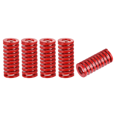 uxcell Uxcell Die Spring, 5pcs 25mm OD 55mm Long Spiral Stamping Medium Load Compression, Red