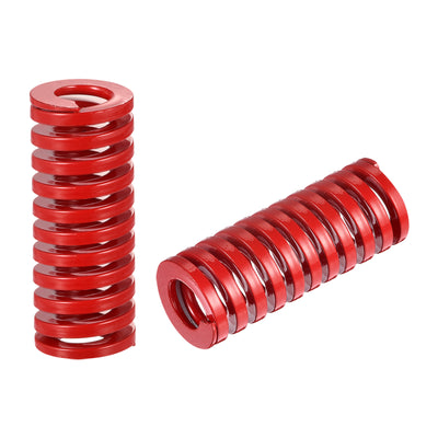 Harfington Uxcell Die Spring, 2pcs 25mm OD 60mm Long Spiral Stamping Medium Load Compression, Red