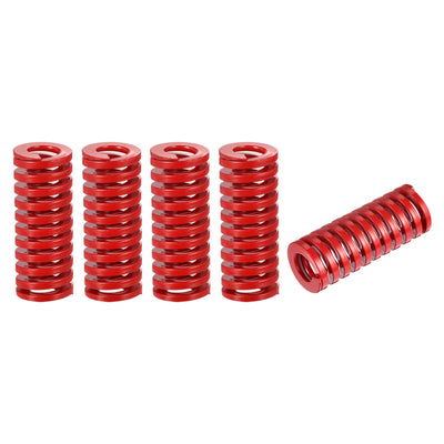 uxcell Uxcell Die Spring, 5pcs 25mm OD 60mm Long Spiral Stamping Medium Load Compression, Red