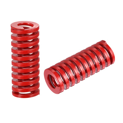 uxcell Uxcell Die Spring, 2pcs 25mm OD 65mm Long Spiral Stamping Medium Load Compression, Red