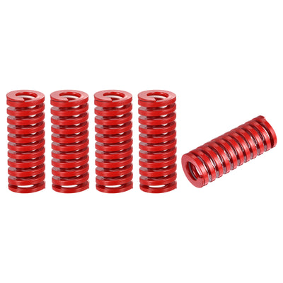 uxcell Uxcell Die Spring, 5pcs 25mm OD 65mm Long Spiral Stamping Medium Load Compression, Red