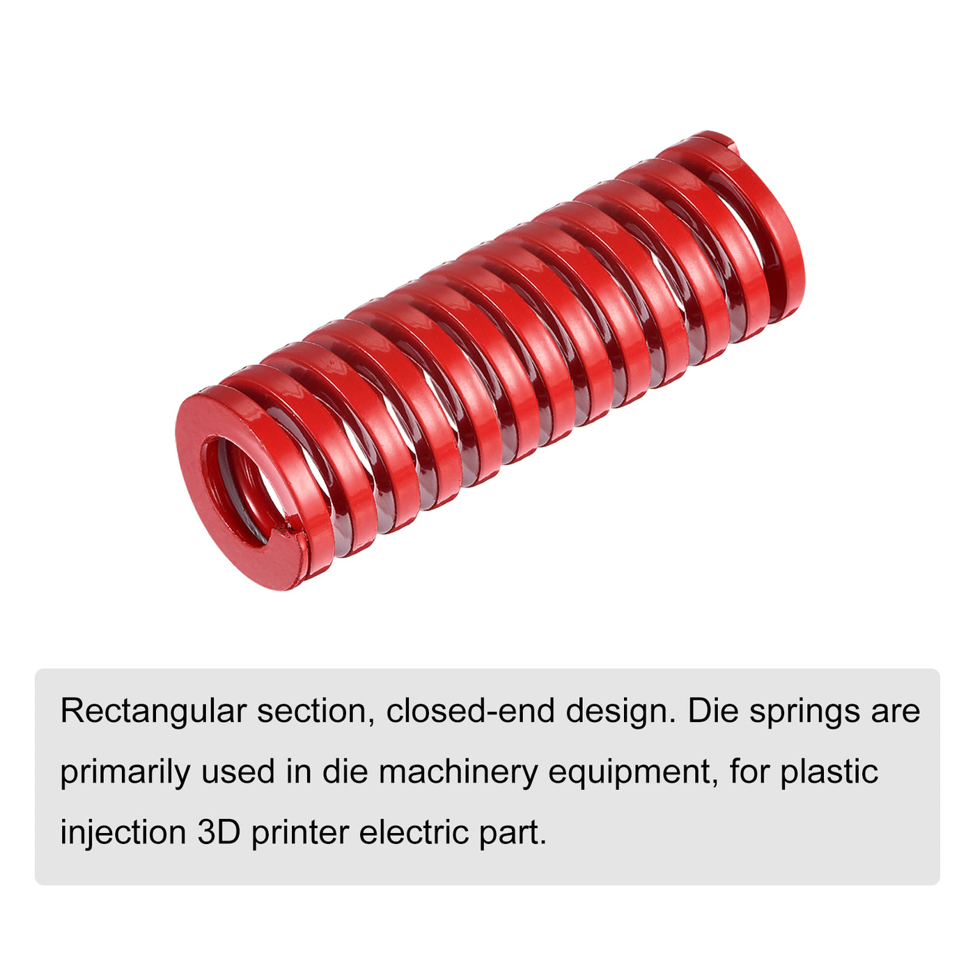 uxcell Uxcell Die Spring, 25mm OD 75mm Long Spiral Stamping Medium Load Compression, Red