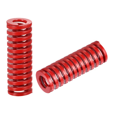 uxcell Uxcell Die Spring, 2pcs 25mm OD 75mm Long Spiral Stamping Medium Load Compression, Red