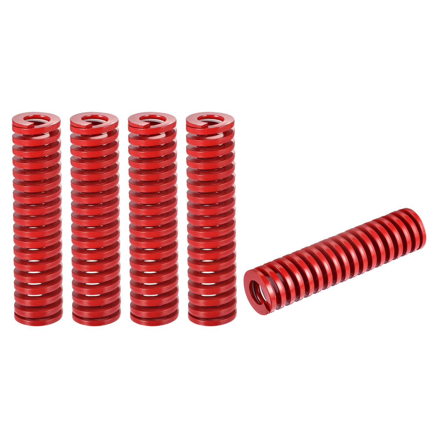 uxcell Uxcell Die Spring, 5pcs 25mm OD 100mm Long Spiral Stamping Medium Load Compression, Red