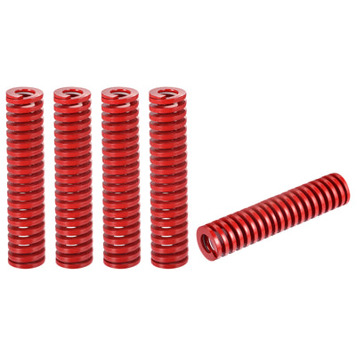 uxcell Uxcell Die Spring, 5pcs 25mm OD 125mm Long Spiral Stamping Medium Load Compression, Red