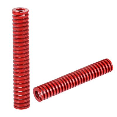 uxcell Uxcell Die Spring, 2pcs 25mm OD 150mm Long Spiral Stamping Medium Load Compression, Red