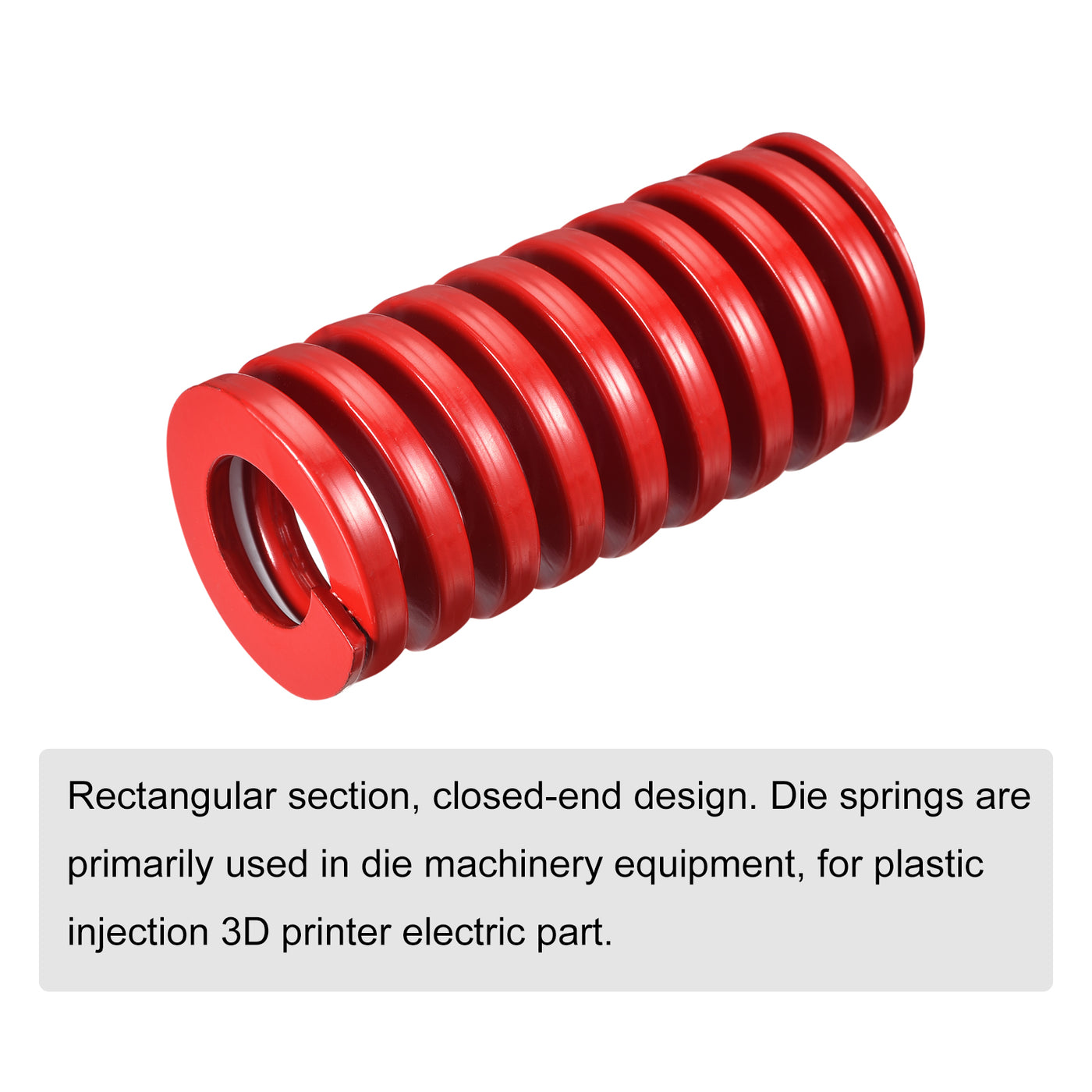 uxcell Uxcell Die Spring, 40mm OD 85mm Long Spiral Stamping Medium Load Compression, Red