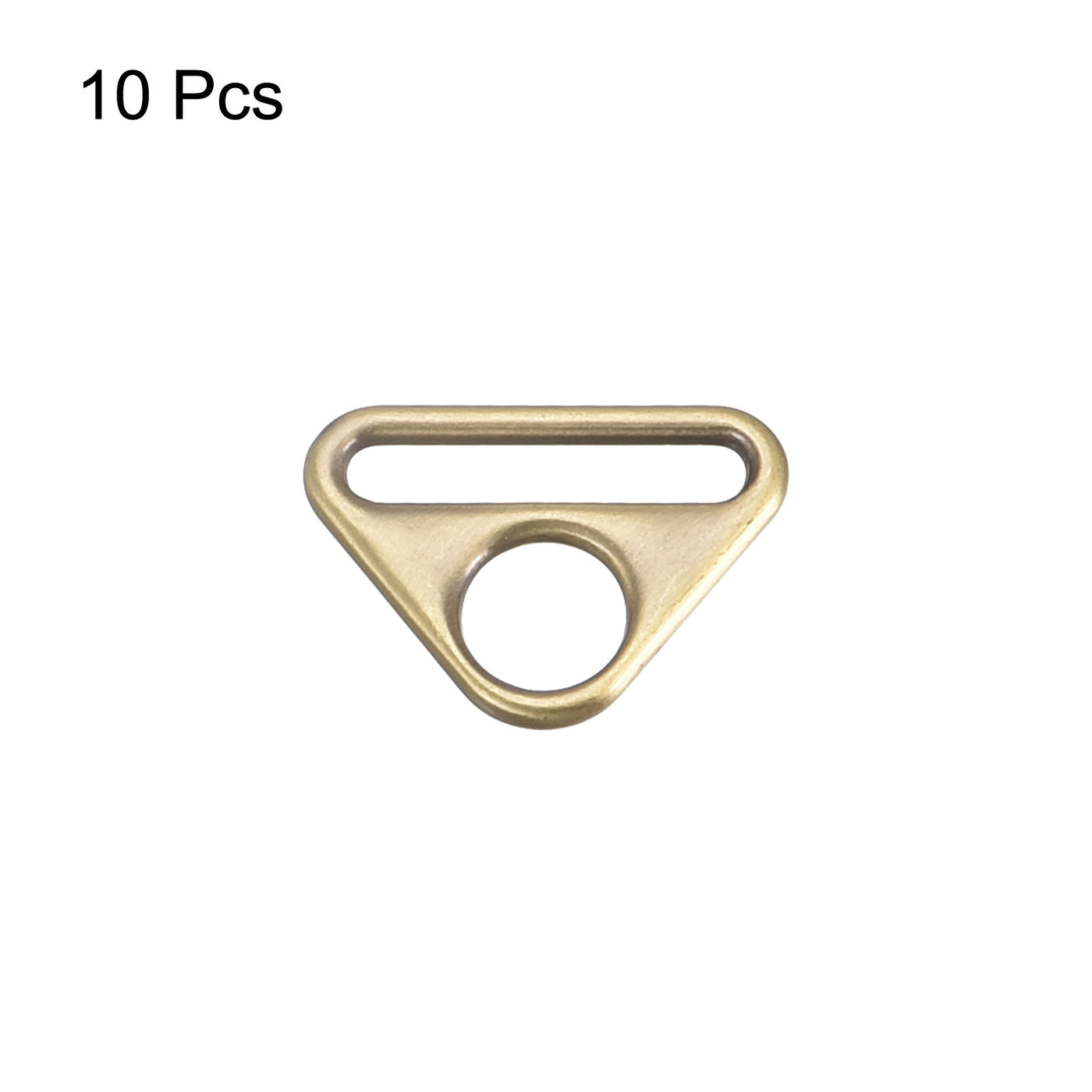 uxcell Uxcell 0.79" Adjuster Triangle with Bar Swivel Clip D Dee Ring Buckle, 10Pcs Bronze