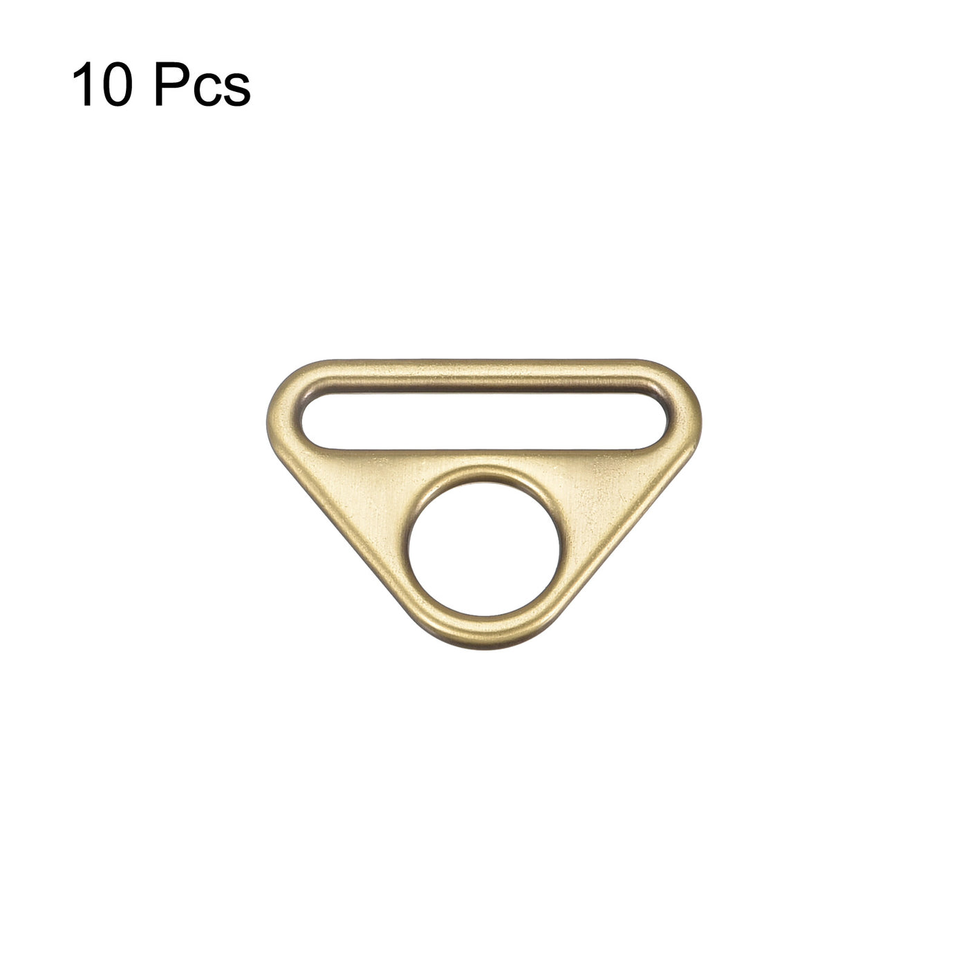 uxcell Uxcell 1.26" Adjuster Triangle with Bar Swivel Clip D Dee Ring Buckle, 10Pcs Bronze