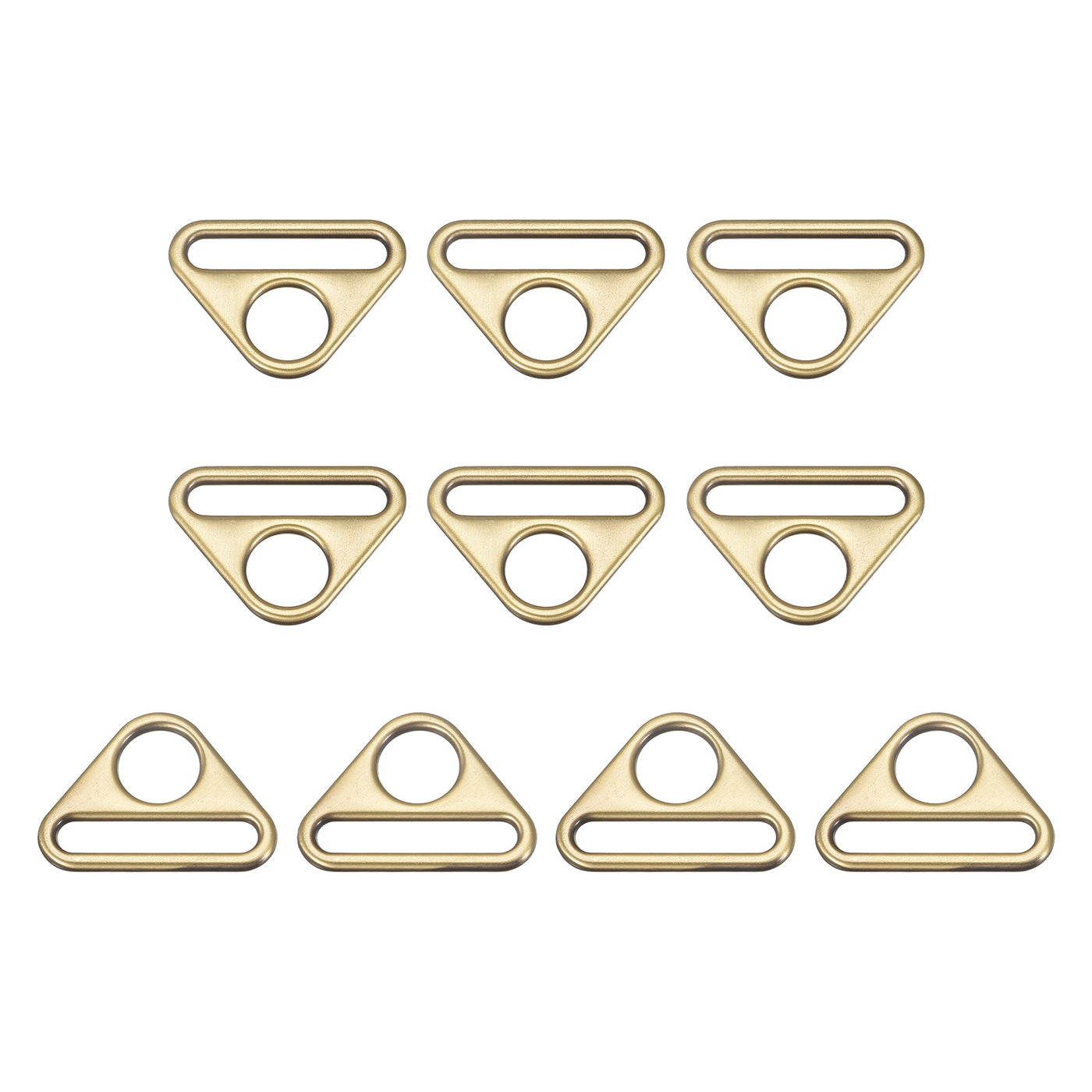 uxcell Uxcell 1.26" Adjuster Triangle with Bar Swivel Clip D Dee Ring Buckle, 10Pcs Bronze