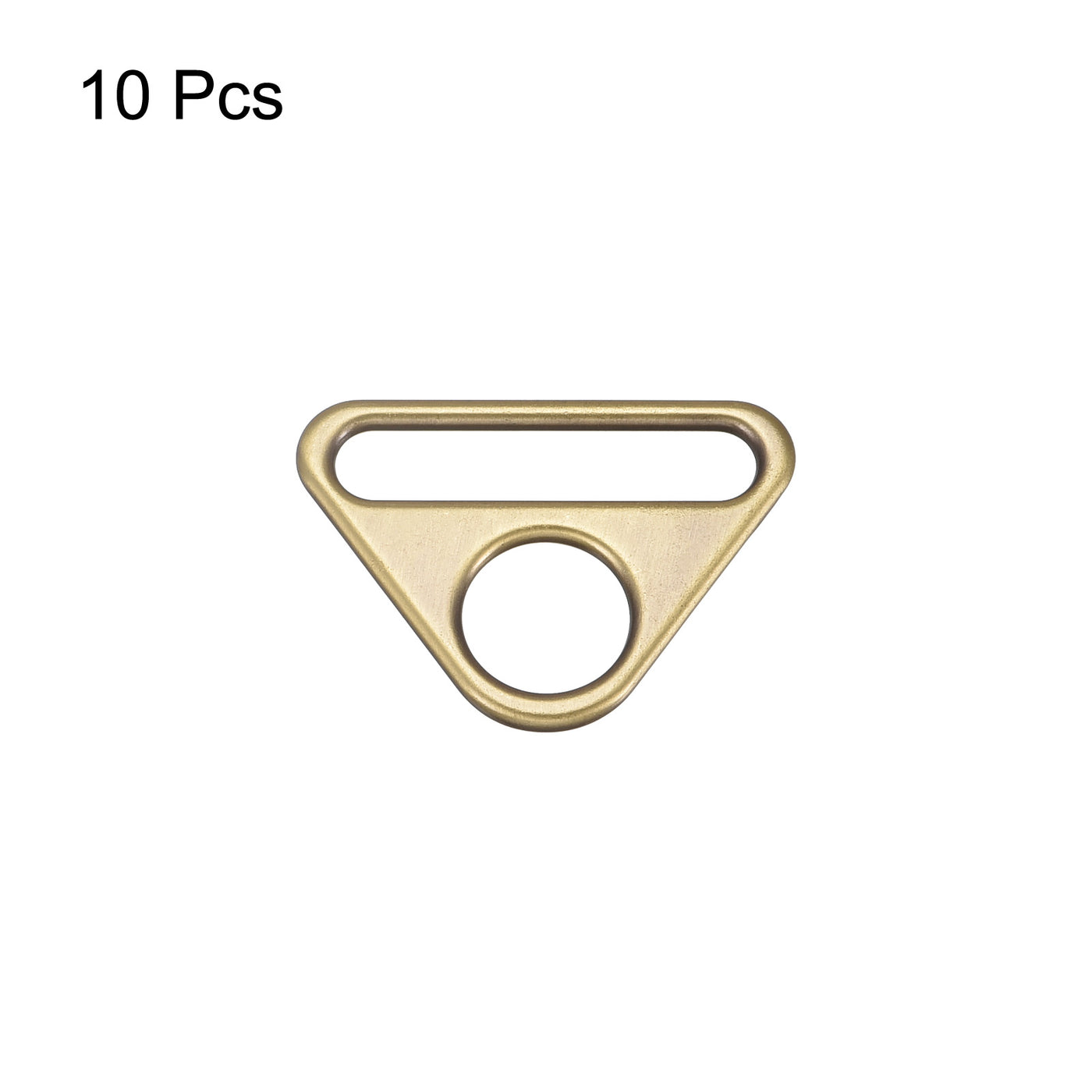 uxcell Uxcell 1.5" Adjuster Triangle with Bar Swivel Clip D Dee Ring Buckle, 10Pcs Bronze