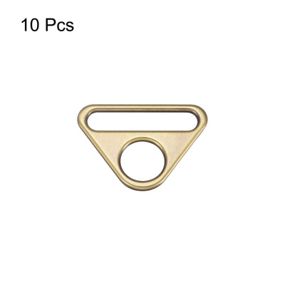 Harfington Uxcell 1.5" Adjuster Triangle with Bar Swivel Clip D Dee Ring Buckle, 10Pcs Bronze