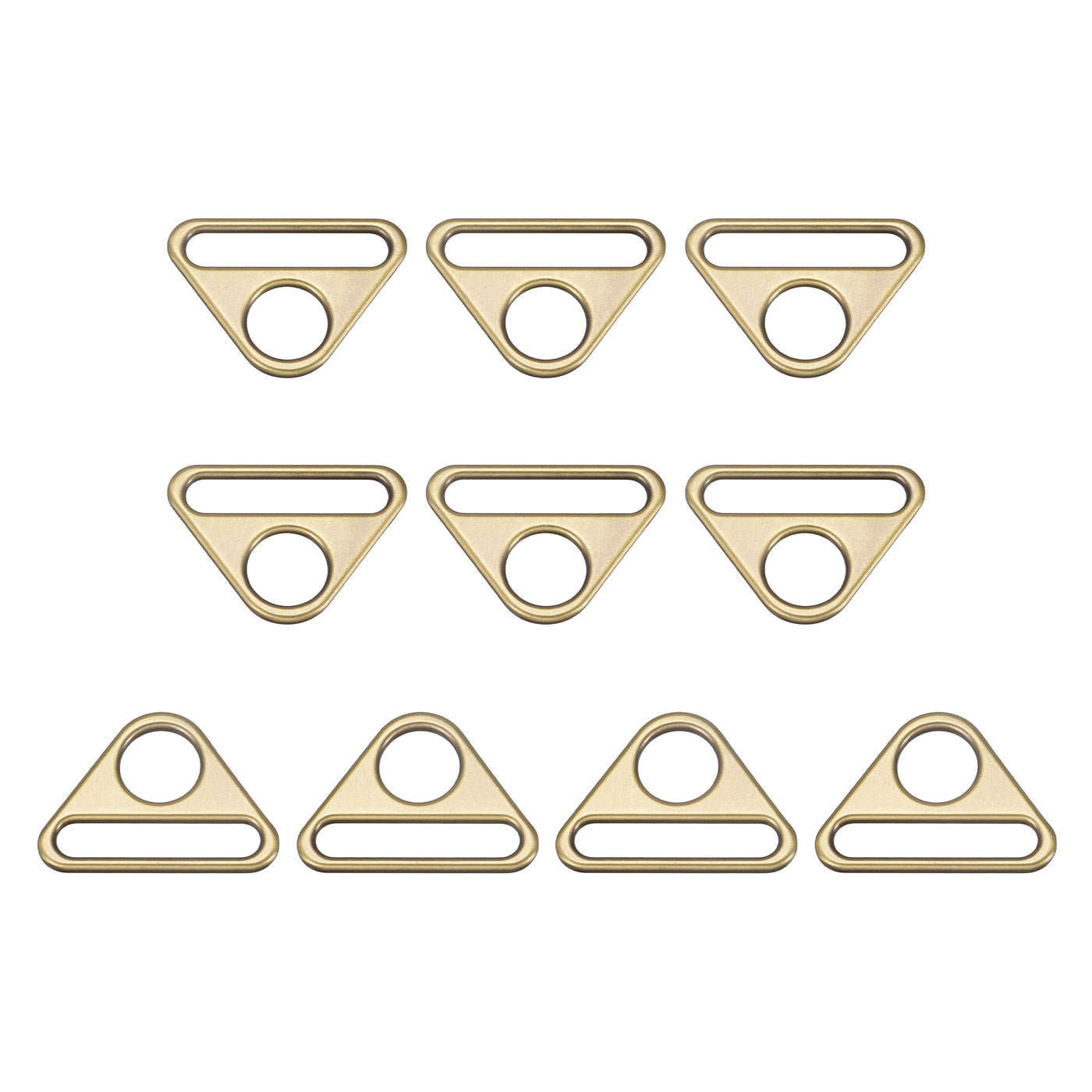 uxcell Uxcell 1.5" Adjuster Triangle with Bar Swivel Clip D Dee Ring Buckle, 10Pcs Bronze