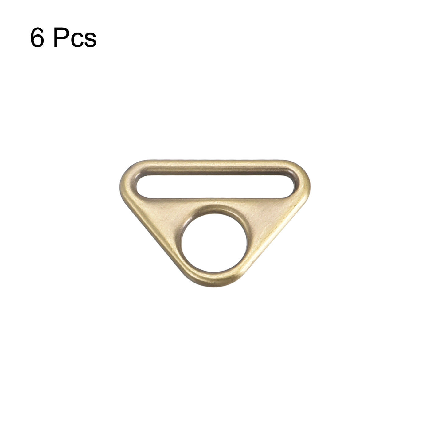 uxcell Uxcell 0.79" Adjuster Triangle with Bar Swivel Clip D Dee Ring Buckle, 6Pcs Bronze