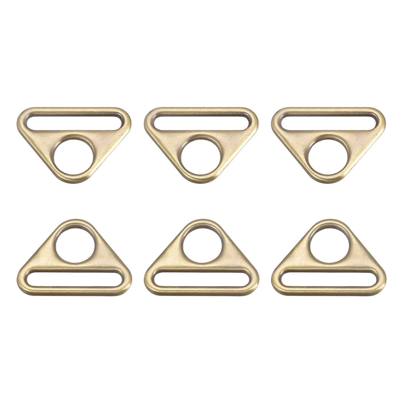 uxcell Uxcell 0.79" Adjuster Triangle with Bar Swivel Clip D Dee Ring Buckle, 6Pcs Bronze