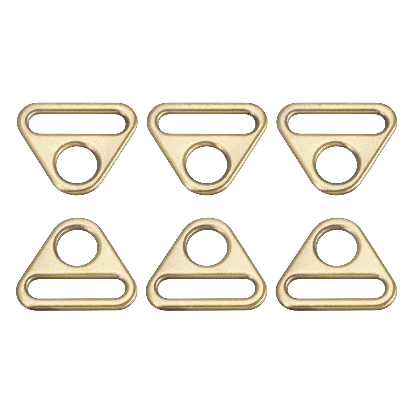 uxcell Uxcell 0.98" Adjuster Triangle with Bar Swivel Clip D Dee Ring Buckle, 6Pcs Bronze