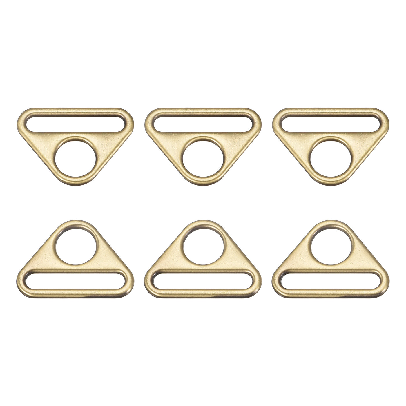 uxcell Uxcell 1.26" Adjuster Triangle with Bar Swivel Clip D Dee Ring Buckle, 6Pcs Bronze