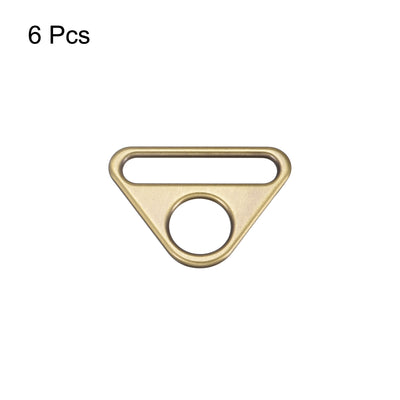 Harfington Uxcell 1.5" Adjuster Triangle with Bar Swivel Clip D Dee Ring Buckle, 6Pcs Bronze