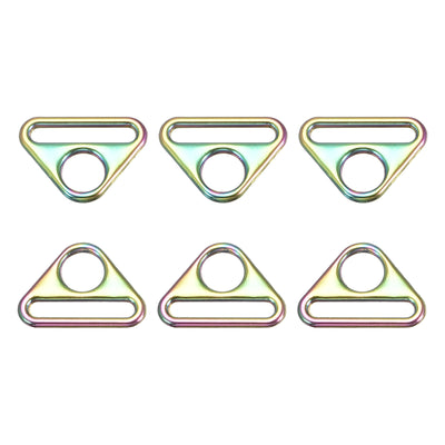 Harfington Uxcell 0.79" Adjuster Triangle with Bar Swivel Clip D Dee Ring Buckle, 6Pcs Multicolor