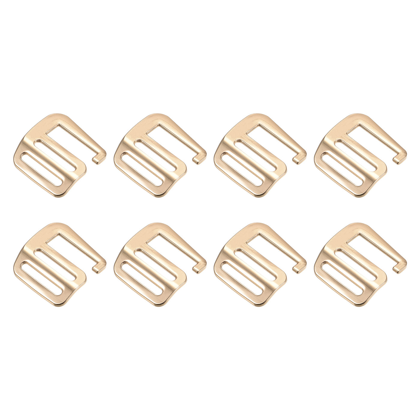 uxcell Uxcell 0.98" Webbing Release G Hook Buckle Adjusters for Backpack Strap, 8Pcs Gold