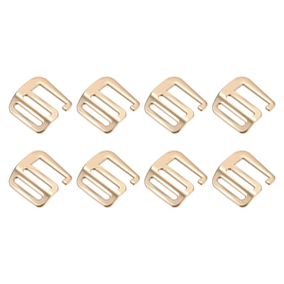 Harfington Uxcell 0.98" Webbing Release G Hook Buckle Adjusters for Backpack Strap, 8Pcs Gold