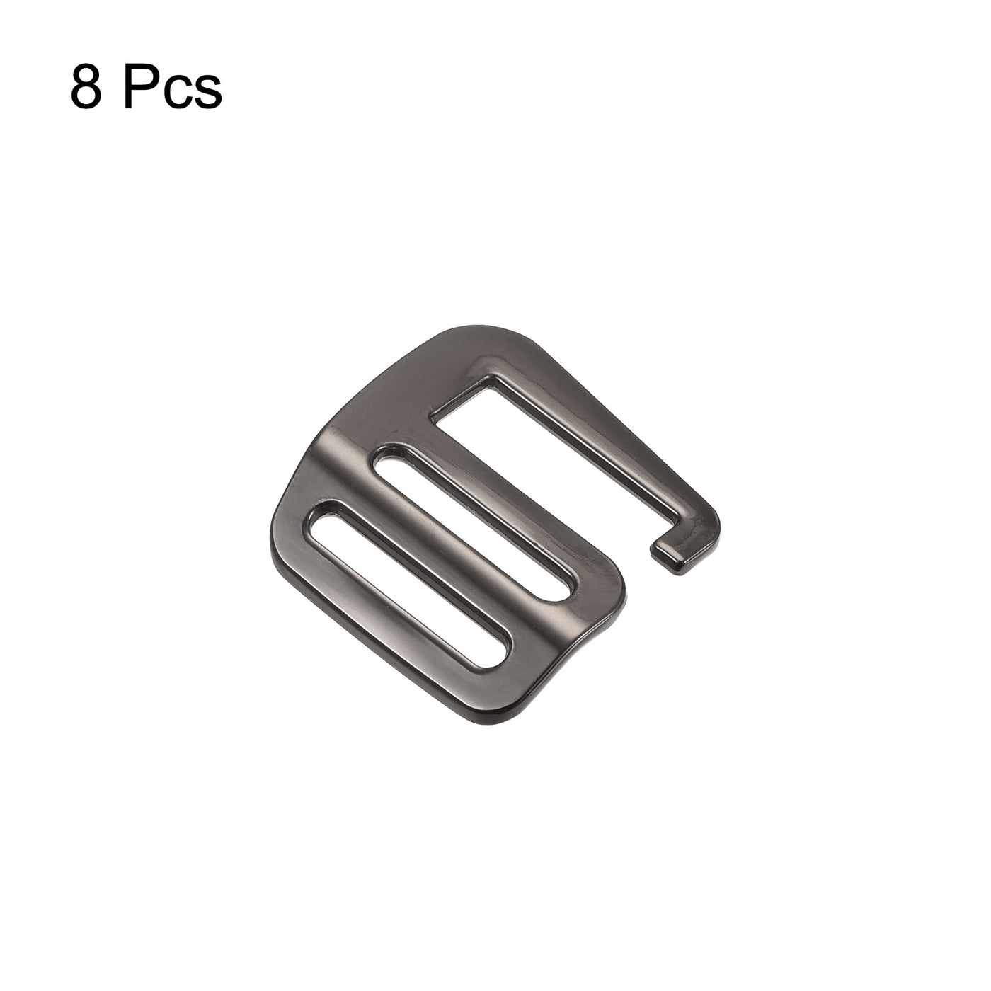 uxcell Uxcell 0.98" Webbing Release G Hook Buckle Adjusters for Backpack Strap, 8Pcs Dark Grey