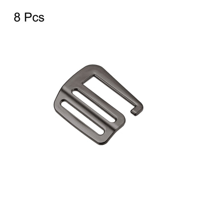 Harfington Uxcell 1.26" Webbing Release G Hook Buckle Adjusters for Backpack Strap, 8Pcs Dark Grey