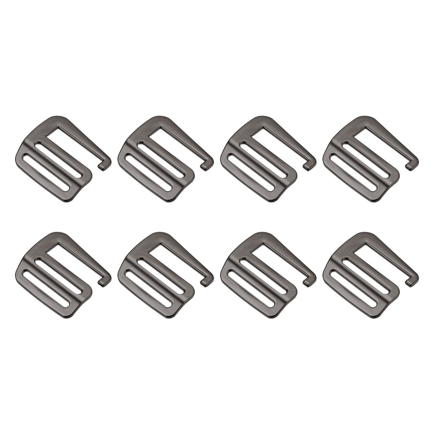 uxcell Uxcell 1.26" Webbing Release G Hook Buckle Adjusters for Backpack Strap, 8Pcs Dark Grey