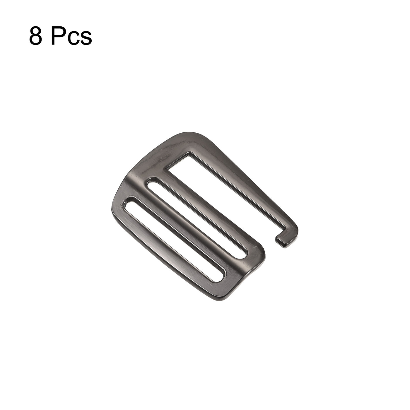 uxcell Uxcell 1.5" Webbing Release G Hook Buckle Adjusters for Backpack Strap, 8Pcs Dark Grey