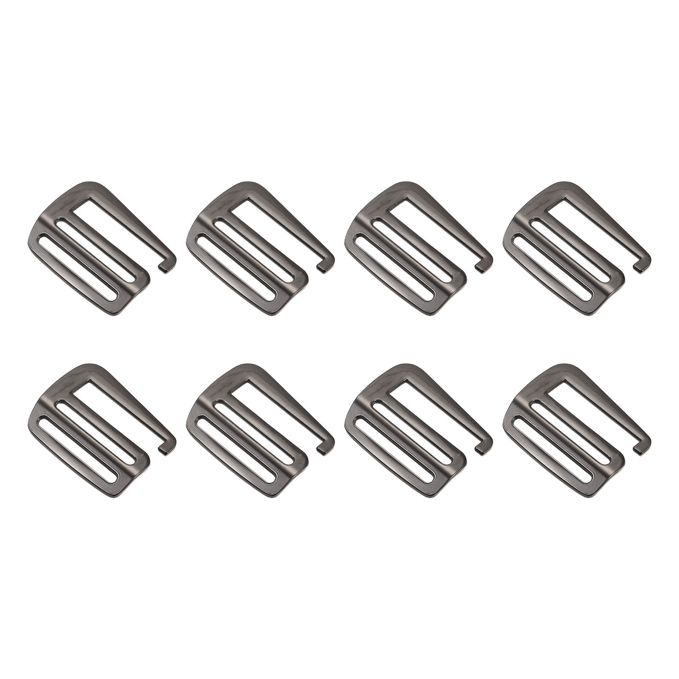 uxcell Uxcell 1.5" Webbing Release G Hook Buckle Adjusters for Backpack Strap, 8Pcs Dark Grey