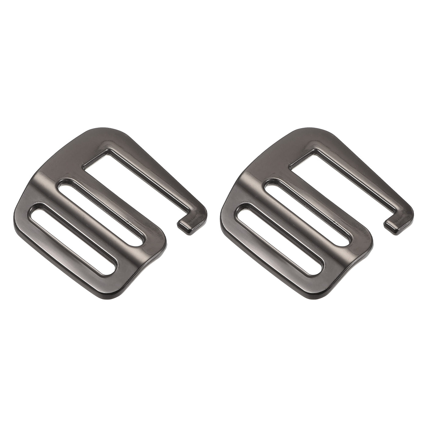 uxcell Uxcell 0.98" Webbing Release G Hook Buckle Adjusters for Backpack Strap, 2Pcs Dark Grey