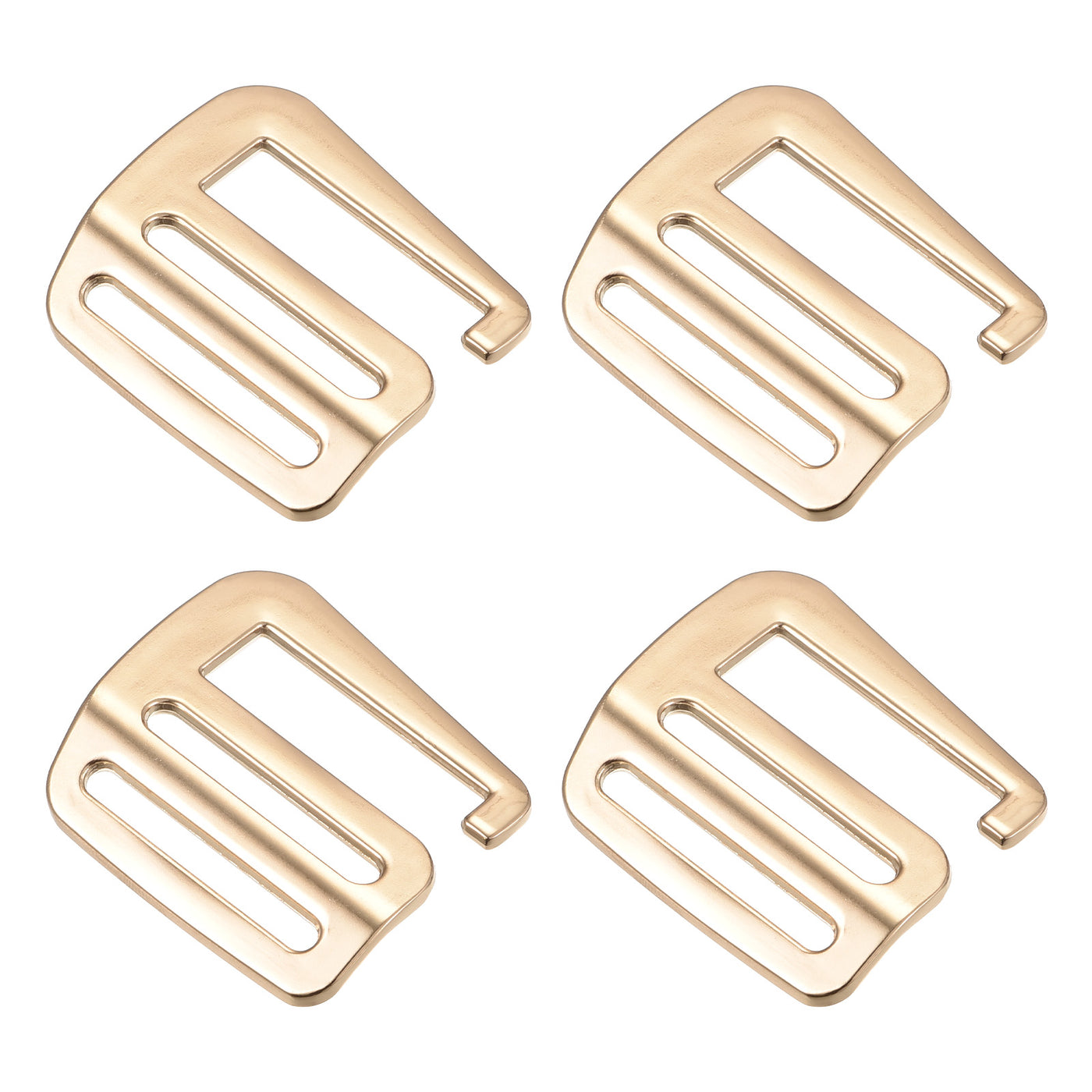 uxcell Uxcell 1.26" Webbing Release G Hook Buckle Adjusters for Backpack Strap, 4Pcs Gold