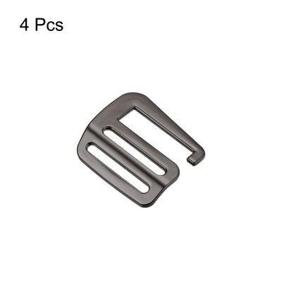 Harfington Uxcell 1.26" Webbing Release G Hook Buckle Adjusters for Backpack Strap, 4Pcs Dark Grey