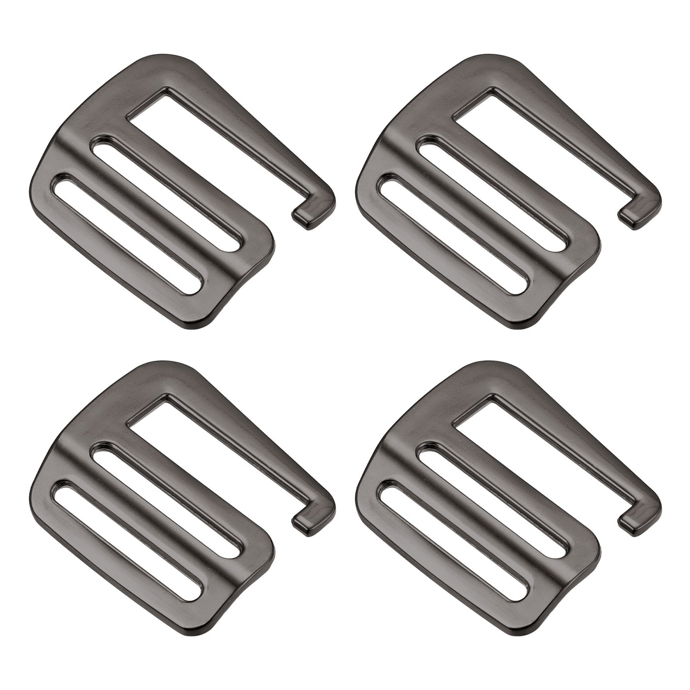 uxcell Uxcell 1.26" Webbing Release G Hook Buckle Adjusters for Backpack Strap, 4Pcs Dark Grey