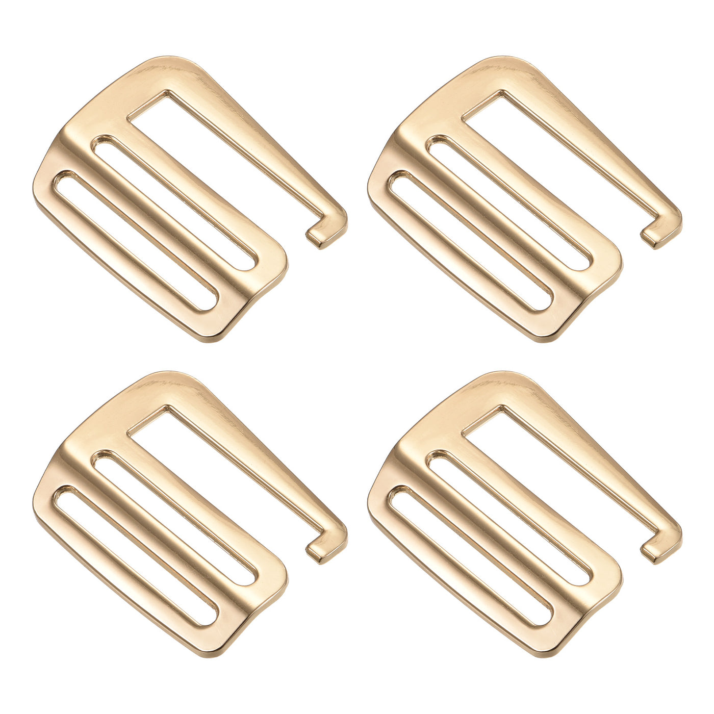 uxcell Uxcell 1.5" Webbing Release G Hook Buckle Adjusters for Backpack Strap, 4Pcs Gold