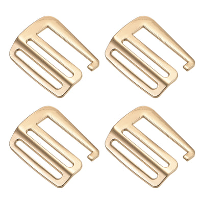 Harfington Uxcell 1.5" Webbing Release G Hook Buckle Adjusters for Backpack Strap, 4Pcs Gold