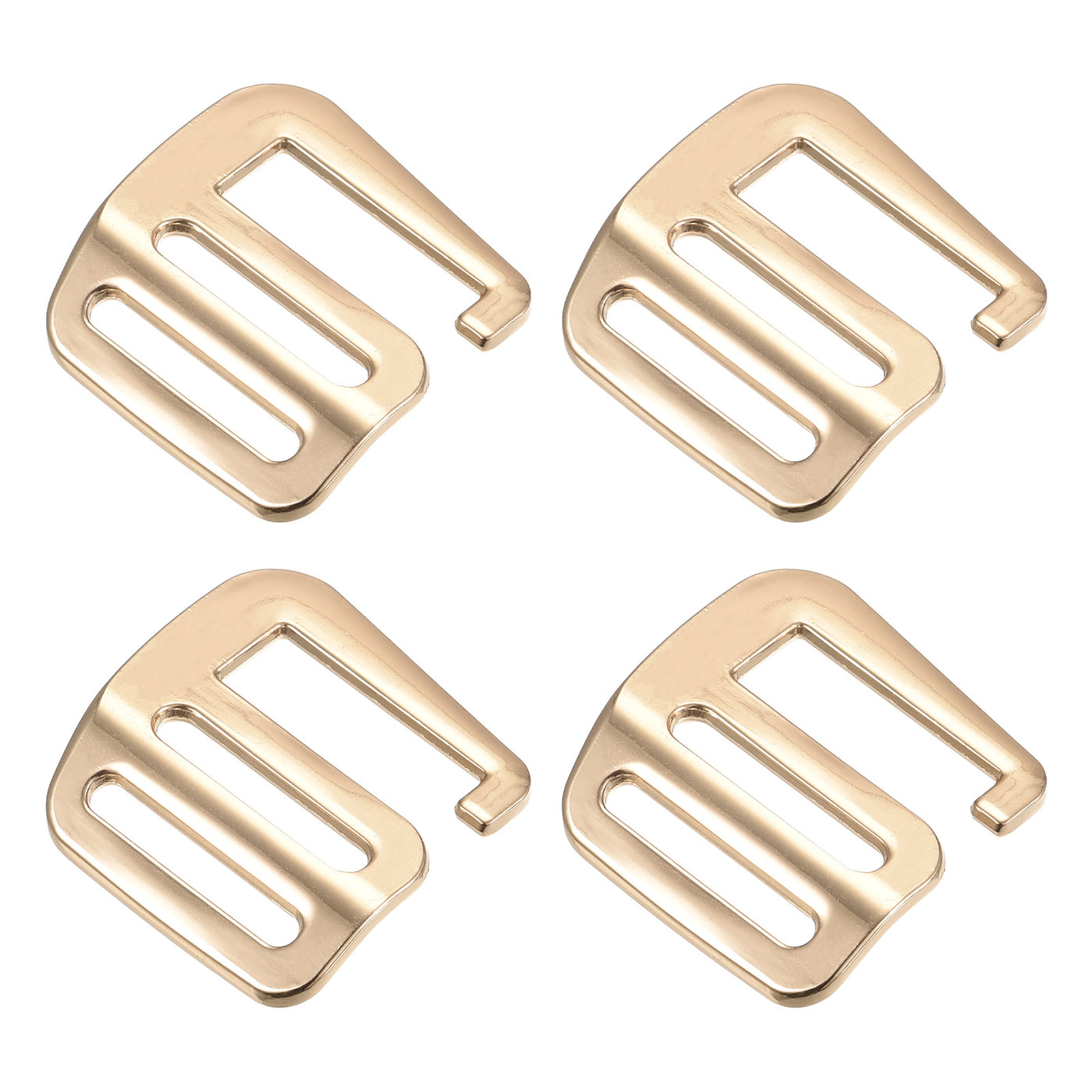 uxcell Uxcell 0.98" Webbing Release G Hook Buckle Adjusters for Backpack Strap, 4Pcs Gold