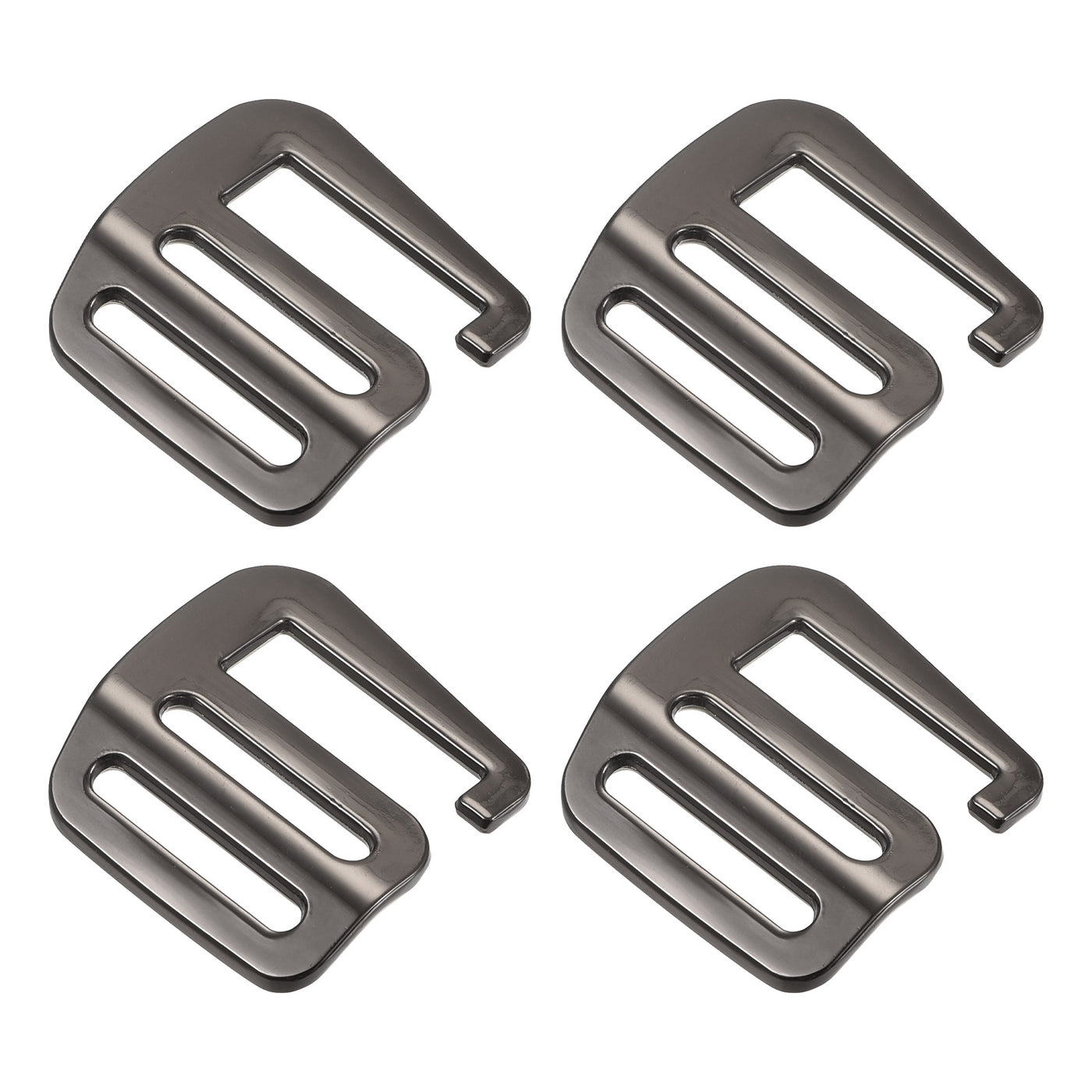 uxcell Uxcell 0.98" Webbing Release G Hook Buckle Adjusters for Backpack Strap, 4Pcs Dark Grey