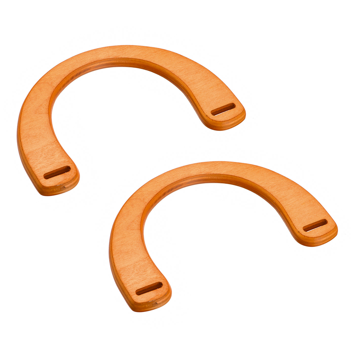 uxcell Uxcell 7.17" Wooden U-Shaped Handbag Handle Replacement for Bag Making 2Pcs Light Brown