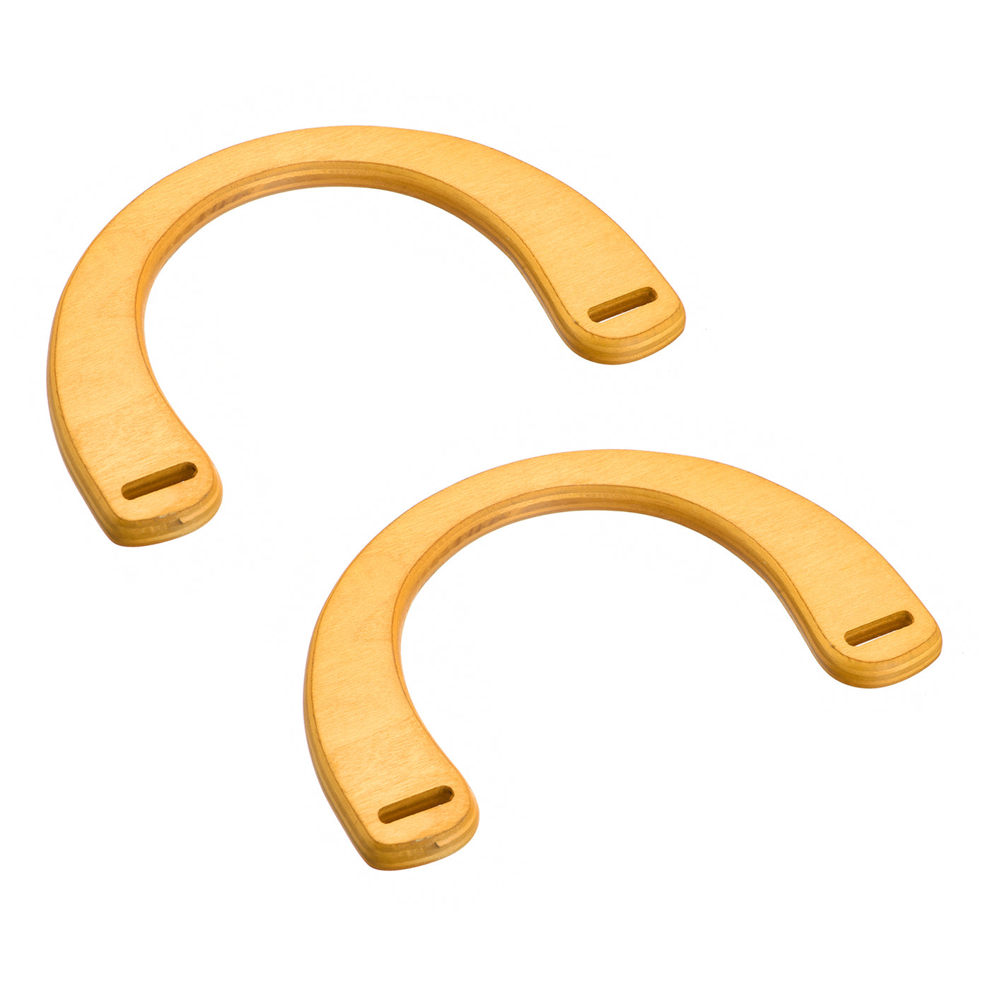 uxcell Uxcell 7.17" Wooden U-Shaped Handbag Handle Replacement for Bag Making, 2Pcs Yellow