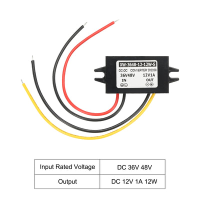 Harfington DC 36V 48V bis DC 12V 1A 12W Stromrichter Regler für LED Sonnenanlage