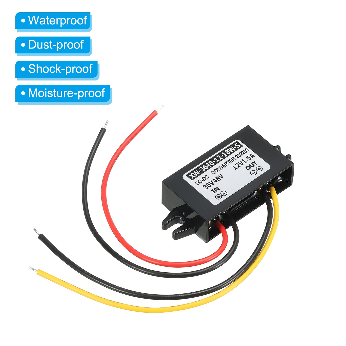 Harfington DC 36V 48V bis DC 12V 1.5A 18W Leistung Wandler Transformer Plastik Schale für LED Solaranlage